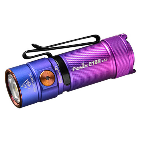 Latarka akumulatorowa Fenix E18R V2 Kolor: różowy/niebieski