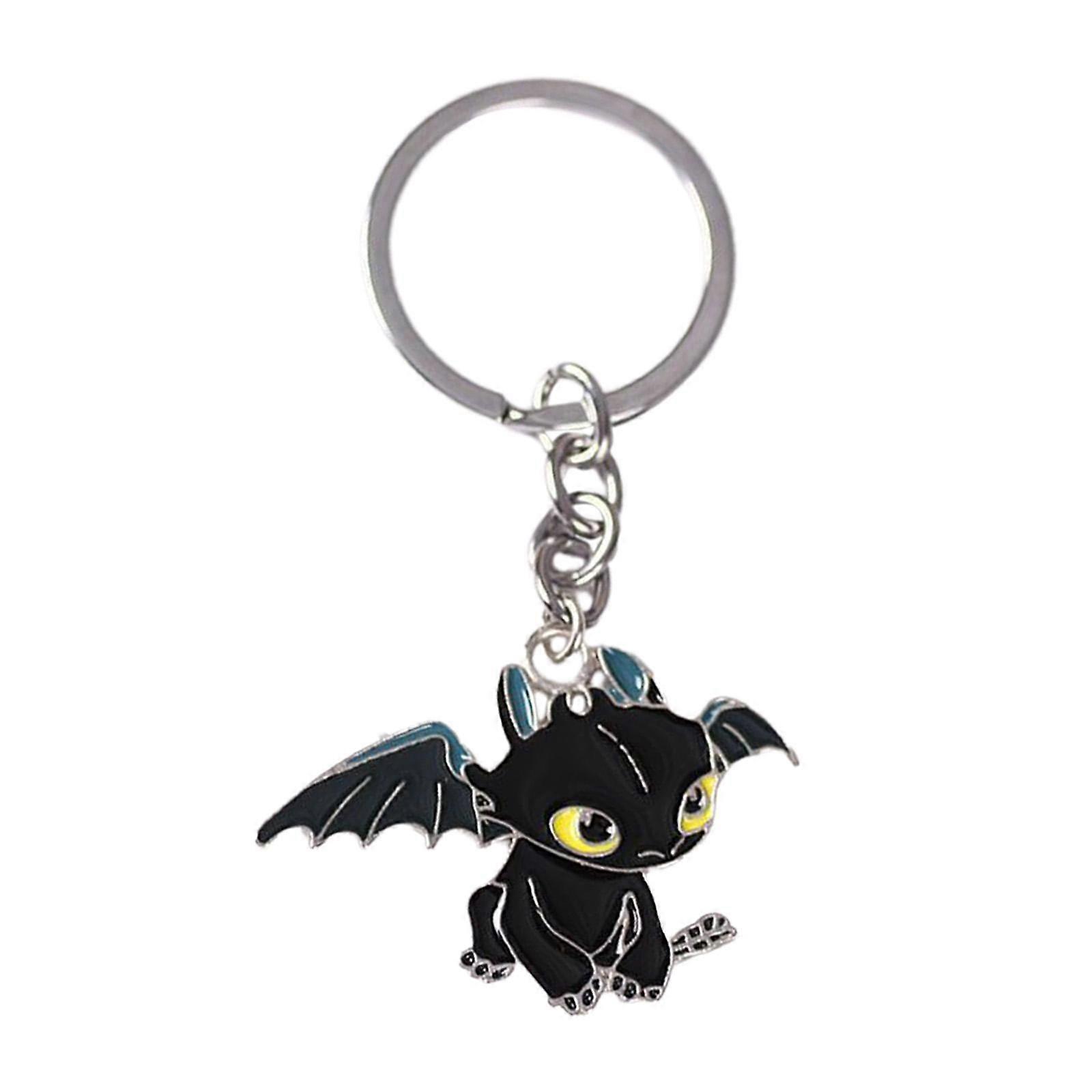 Brelok Smok Brelok Anime Przenośna torba Wisiorek Stop do torebki Party Favor Plecak Prezenty urodzinowe Chłopcy Dziewczęta Czarny 3.5x4.5cm