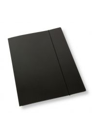 Teczka A4 z gumką lakier czarna 350gsm (10szt)