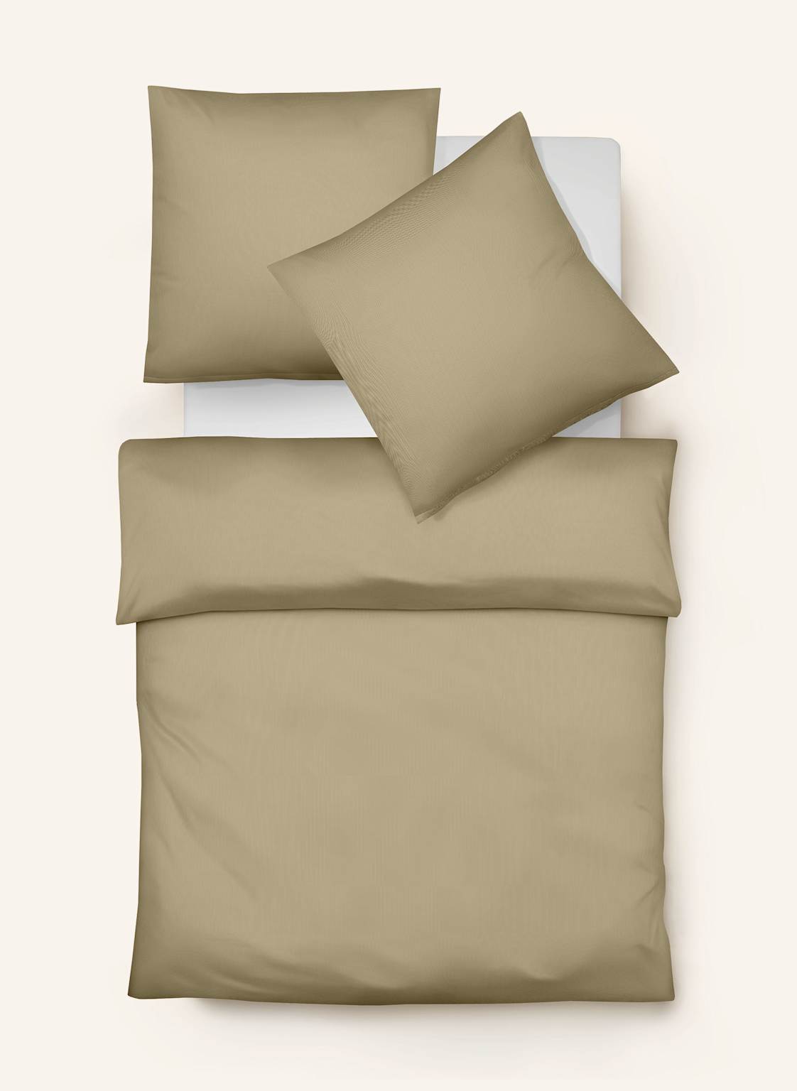 fleuresse Fleuresse Lech Uni komplet pościeli flanelowej, kolor: jednolity beżowy, beżowy, 155 cm x 220 cm 603089 Fb. 7