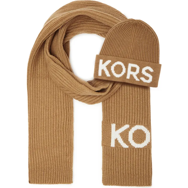 Michael Kors Szal + czapka z dodatkiem wełny