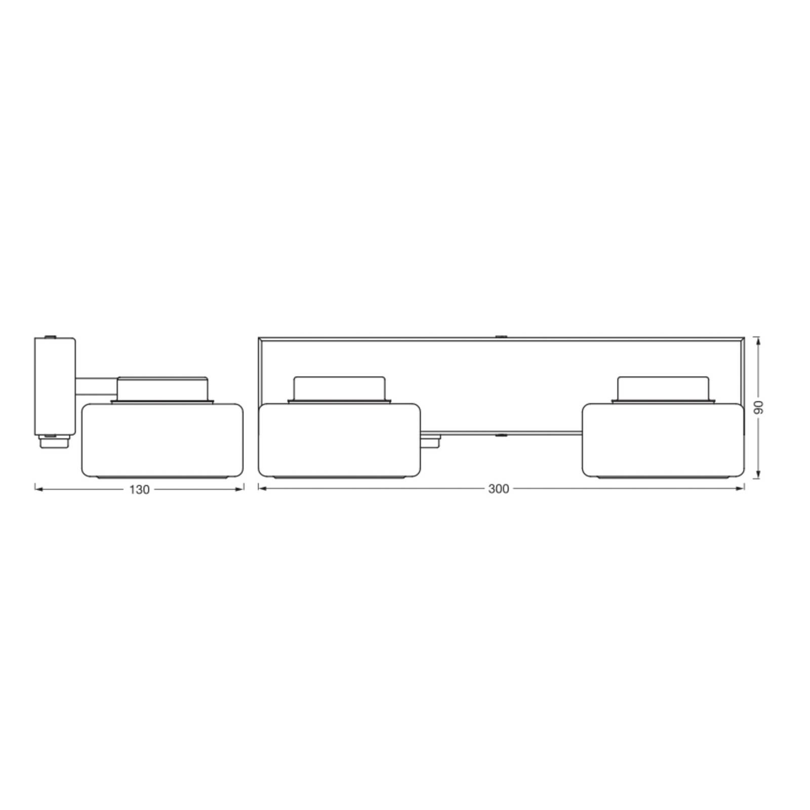 LEDVANCE kinkiet LED Orbis Flame, 2-punktowy, czarny, IP44