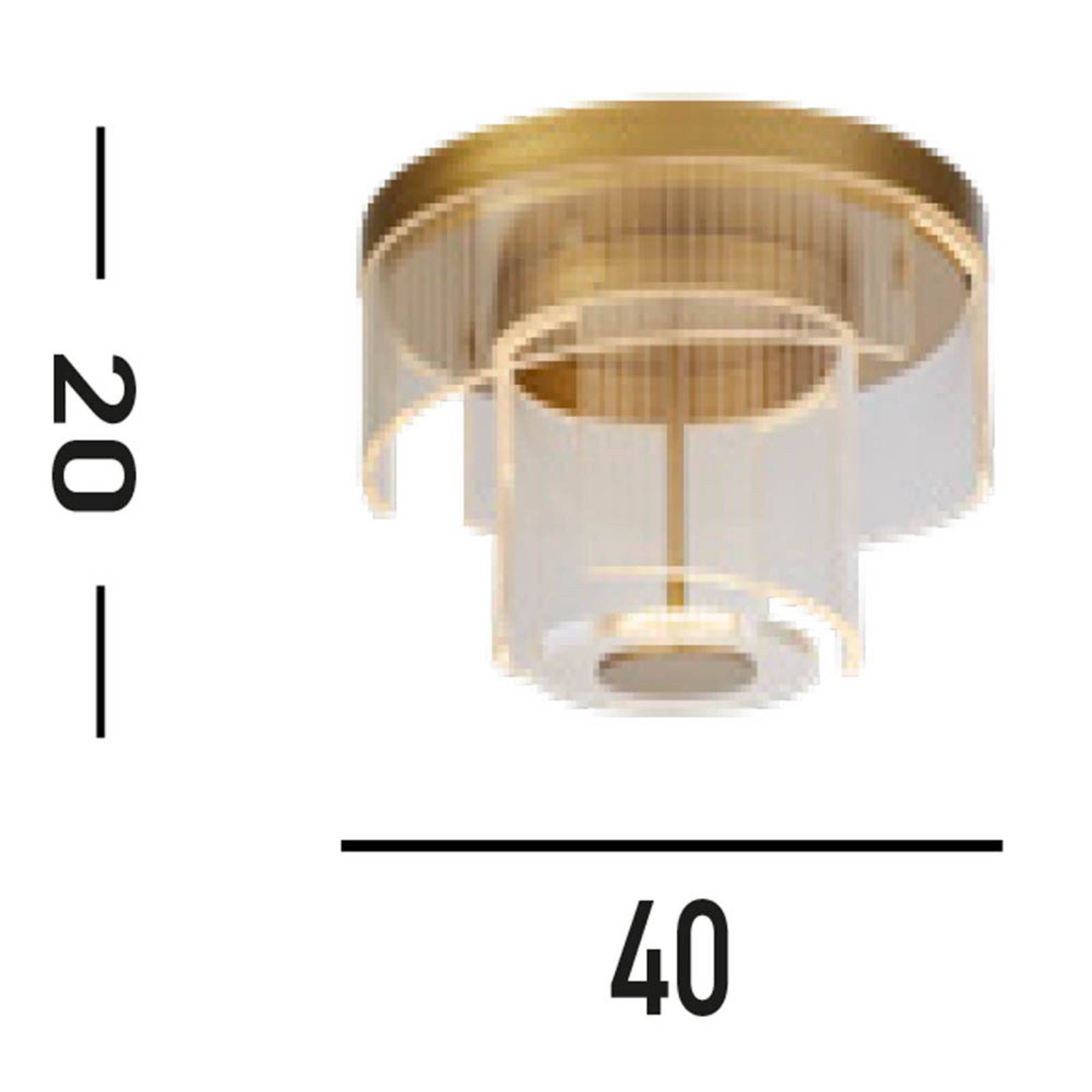 Searchlight Lampa sufitowa LED Deco, kolor złoty, stal, akryl