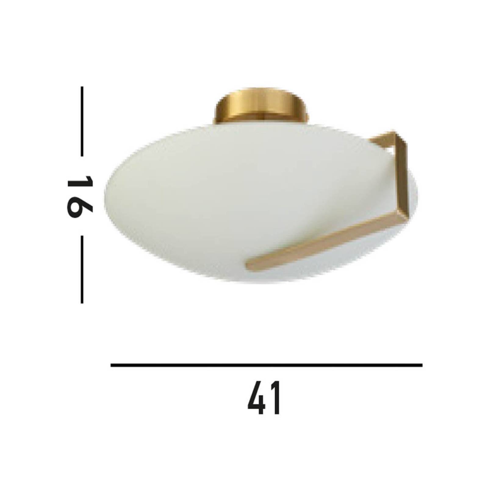 Searchlight Lampa sufitowa Sundial, złoty/biały, stal, szkło, E27