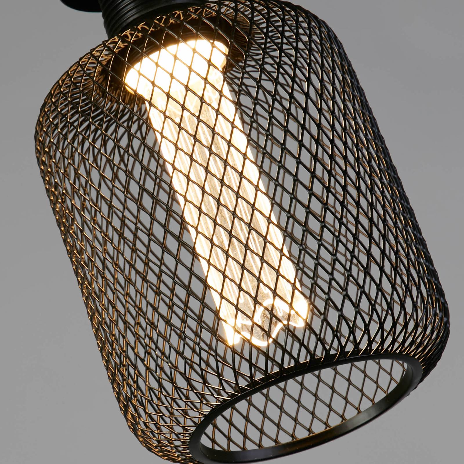 Searchlight Żarówka LED Deco Wire Cylinder E27 4,5W 2.700K czarna Mesh