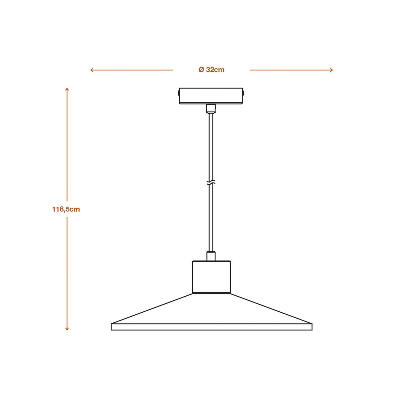 Lampa wisząca LEDVANCE Concrete Wood, Ø 32 cm, beton, szary
