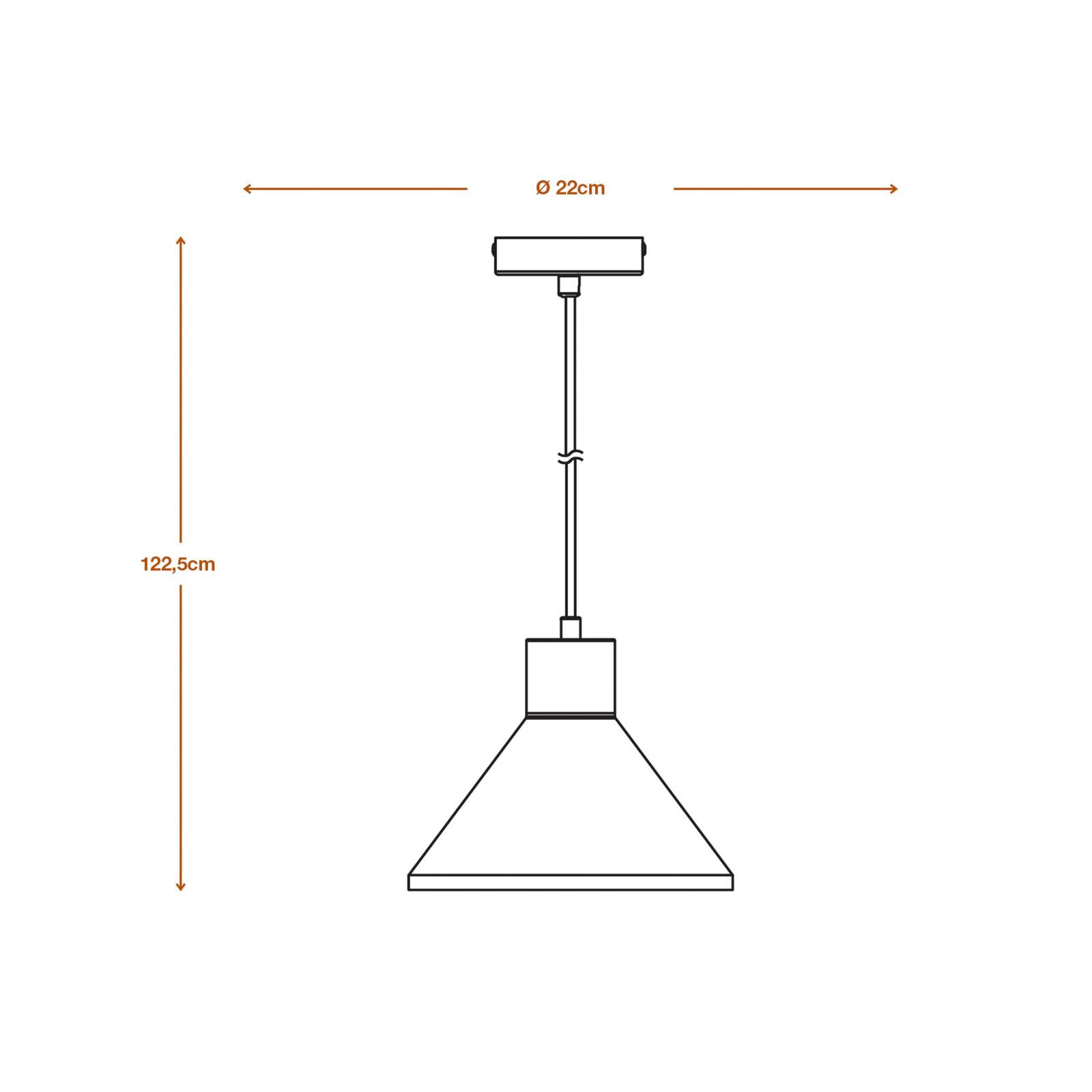 Lampa wisząca LEDVANCE Concrete Wood, Ø 22 cm, beton, szary