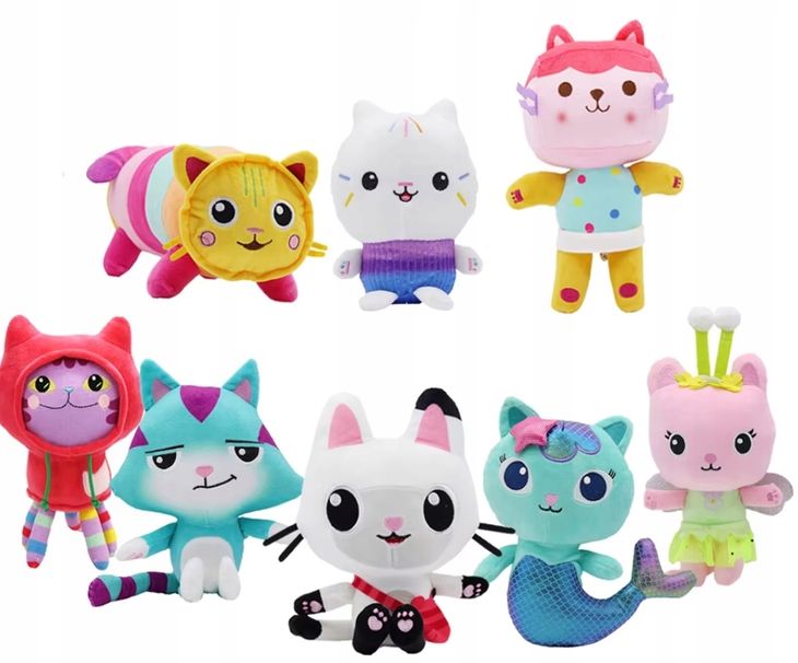 Zestaw Maskotek Koci Domek Gabi 8 Sztuk Maskotka Kiciuś Panduś Najkotek