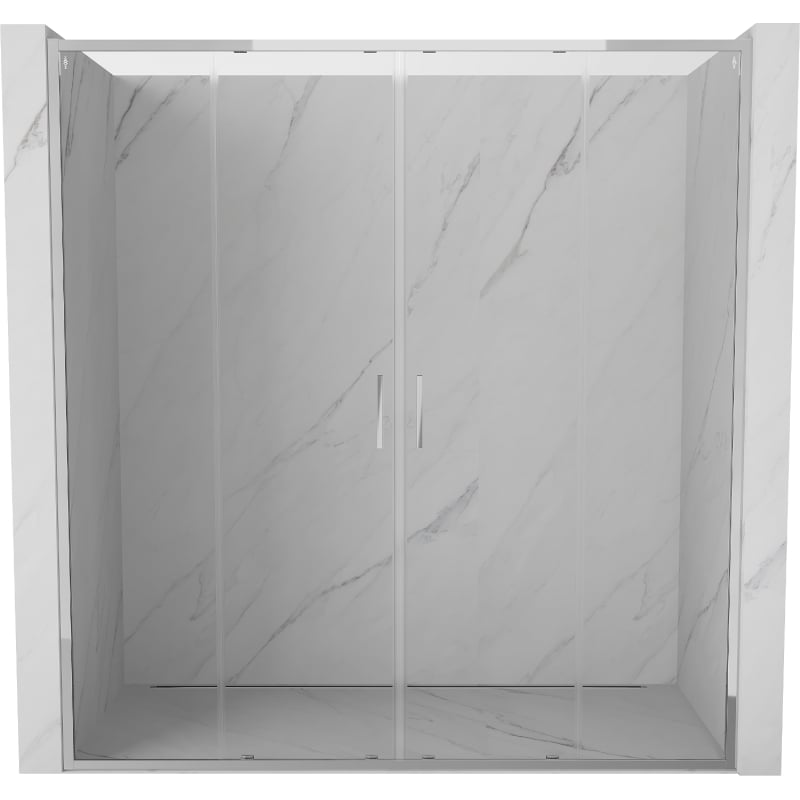 Mexen Exo drzwi prysznicowe podwójne rozsuwane 180 cm, transparent, chrom - 8152-180-000-01-00