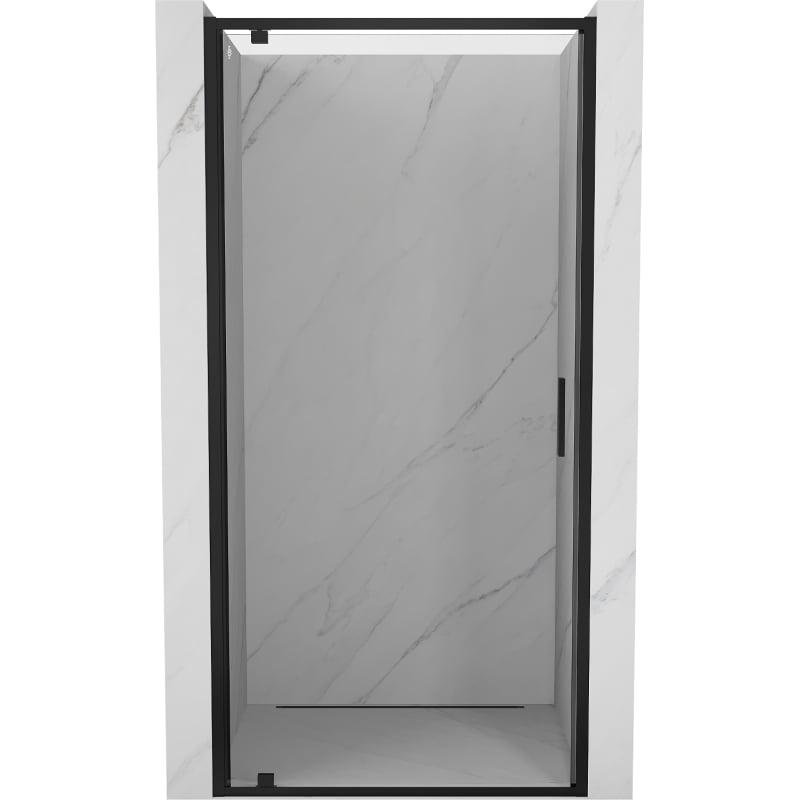 Mexen Exo drzwi prysznicowe uchylne 65 cm, transparent, czarne - 8181-065-000-01-00