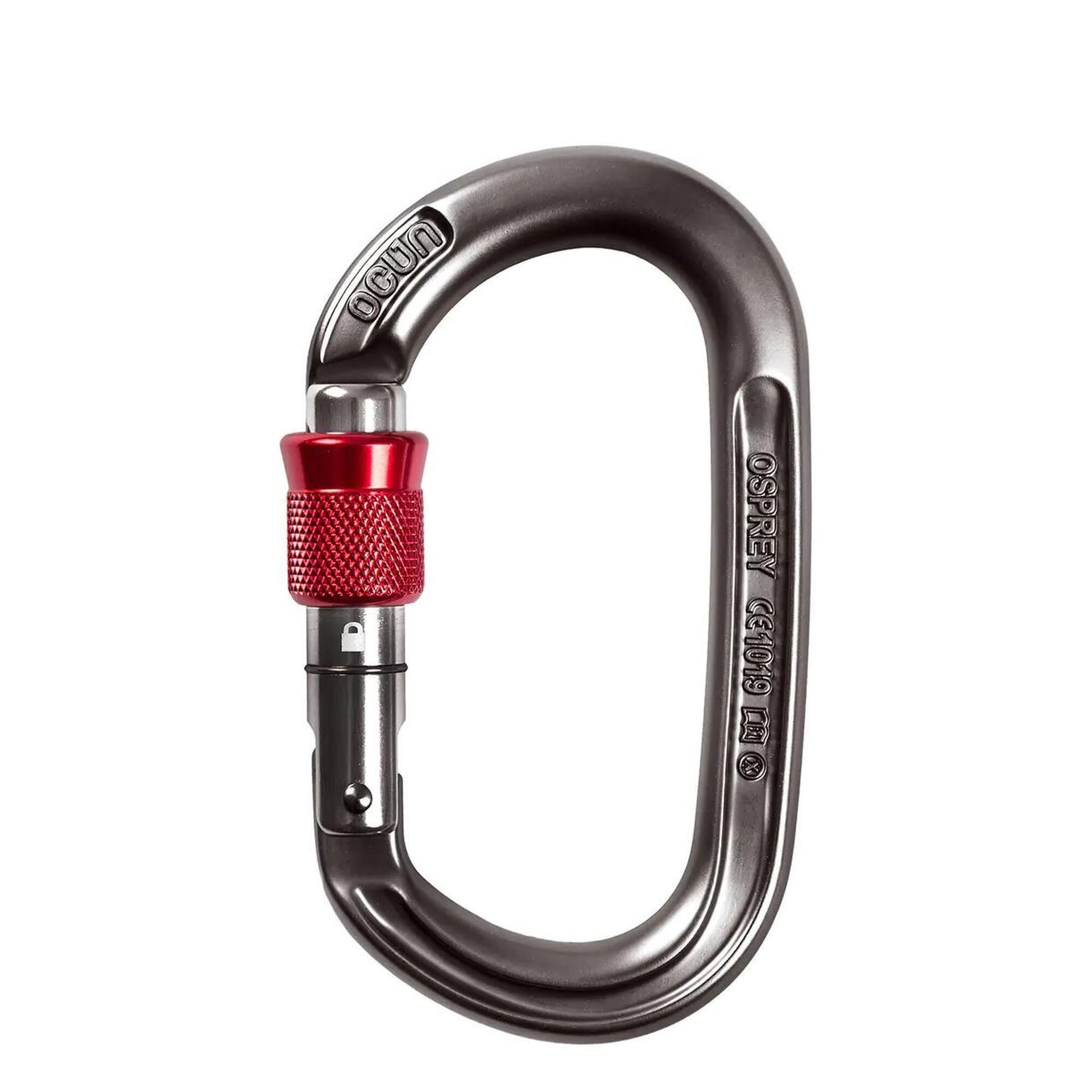 Ocun Osprey Screw Karabinek, antracite/red 2021 Karabinki zakręcane 02450-anthracite/red