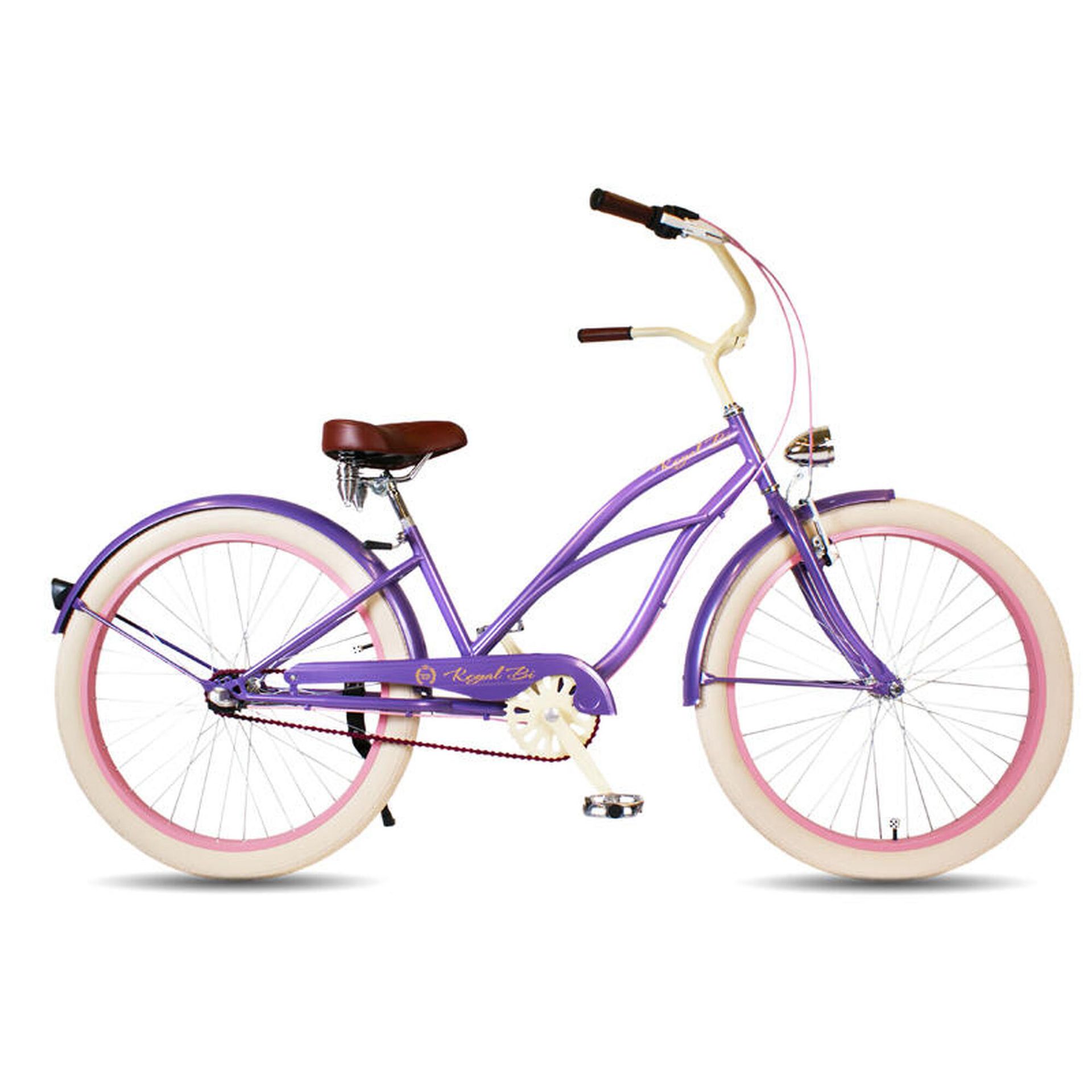 Rower beach Cruiser damski 26 damka VIOLET RoyalBi fioletowy biegi shimano