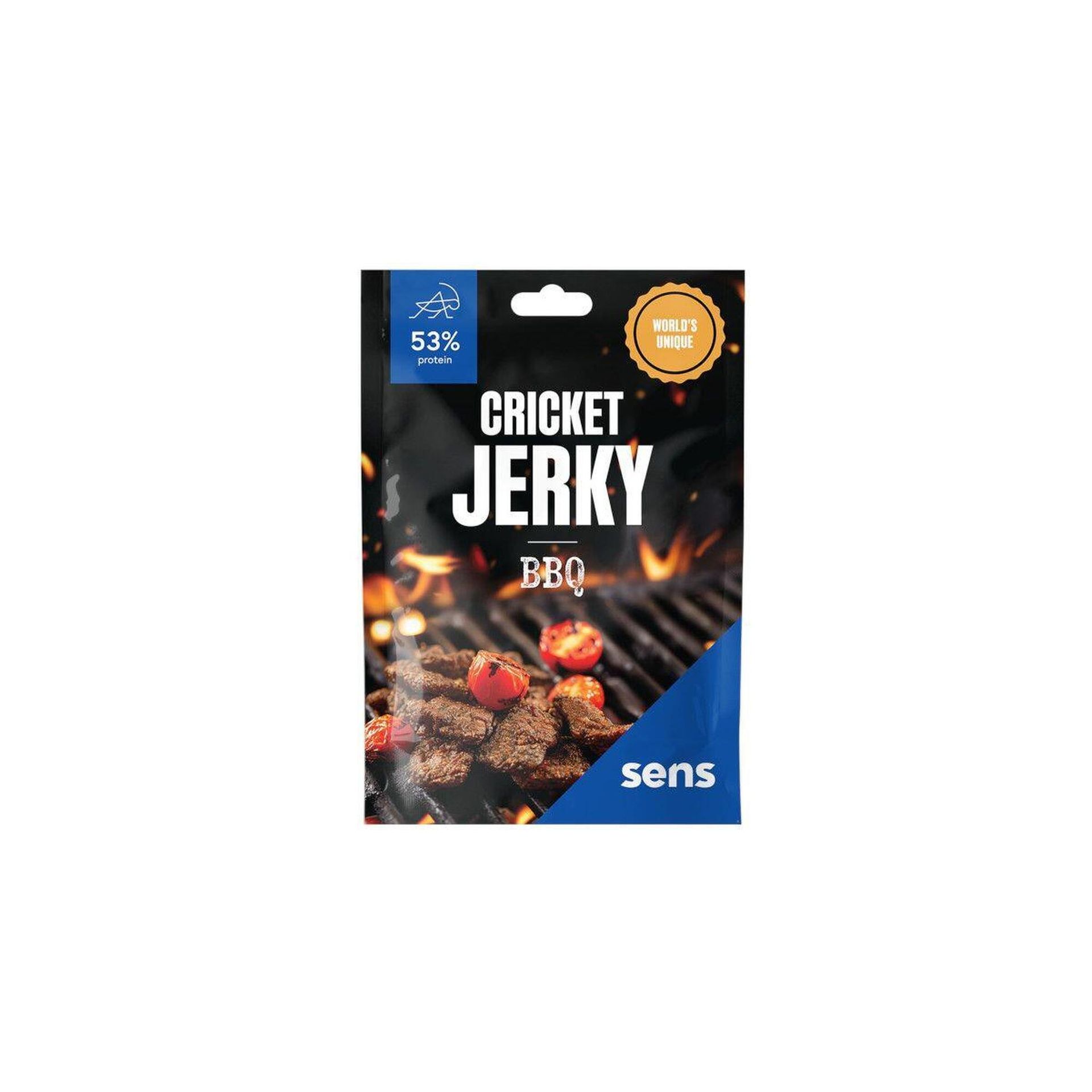 Jerky ze świerszczy - BBQ - Alternatywa Beef jerky - Dużo białka - 25 g