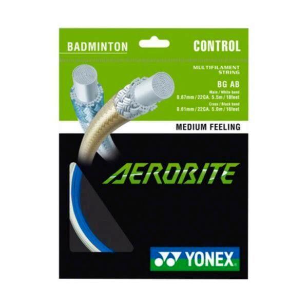 Naciąg Do Badmintona Hybrydowy Yonex Bg Aerobite Biało/Niebieski