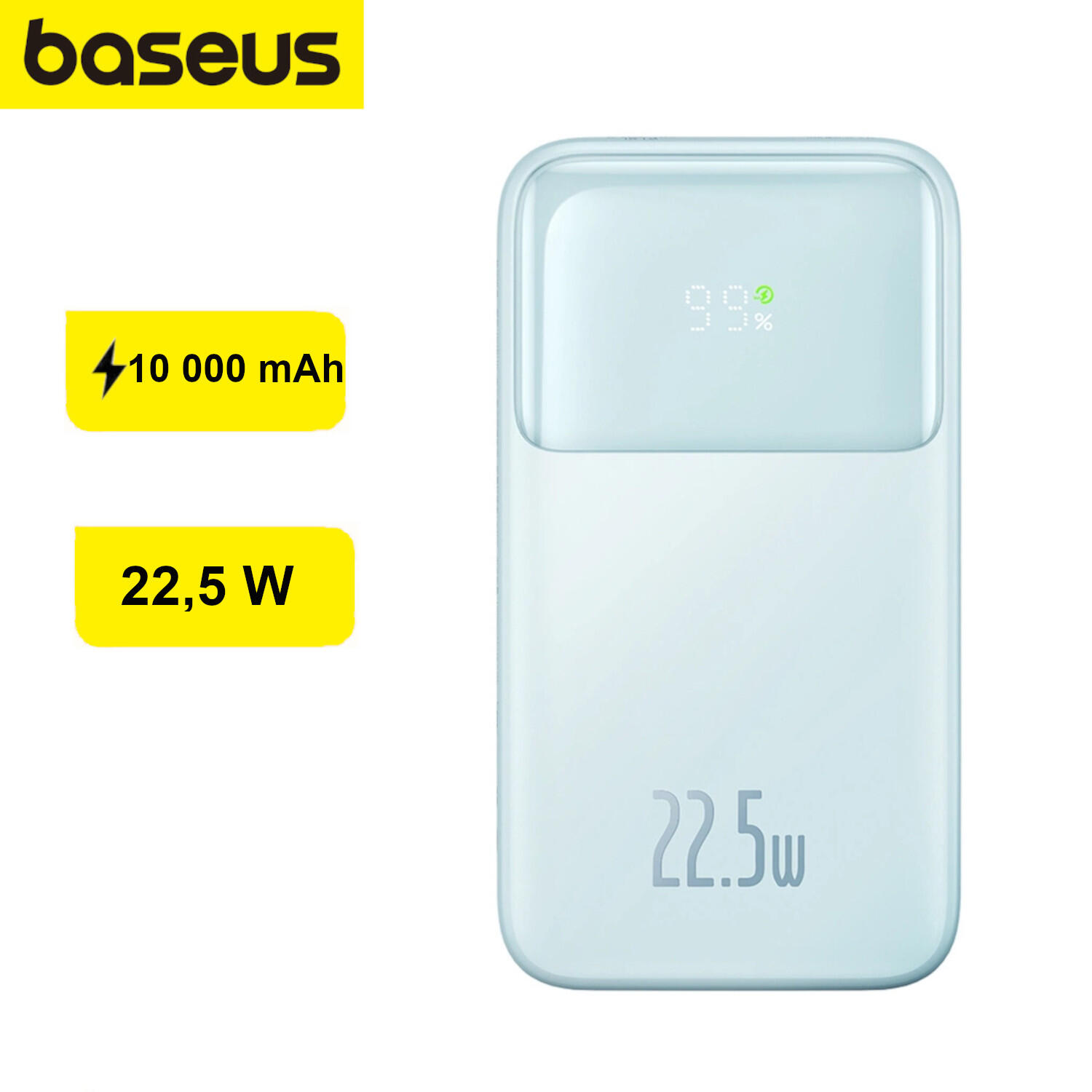 Powerbank Baseus Comet z kablem USB do USB-C, 10000mAh, 22.5W (niebieski)