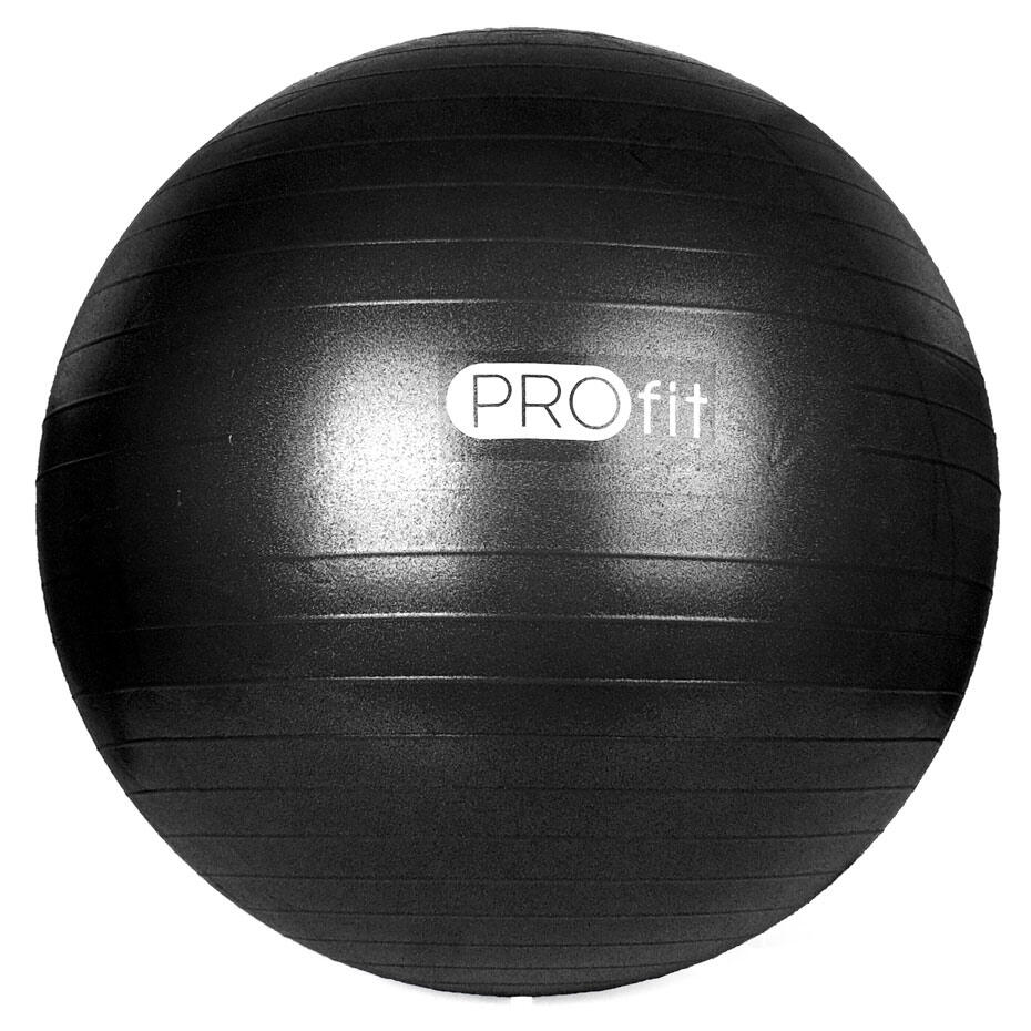 ProFit Piłka gimnastyczna 55 cm czarna z pompką DK 2102 P5115-0