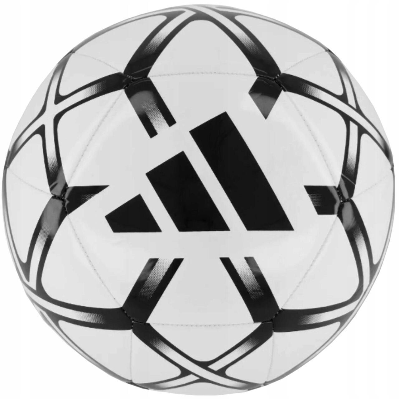 PIŁKA ADIDAS STARLANCER CLUB TRENINGOWA NOŻNA REKREACYJNA BIAŁA- CZARNA R.4