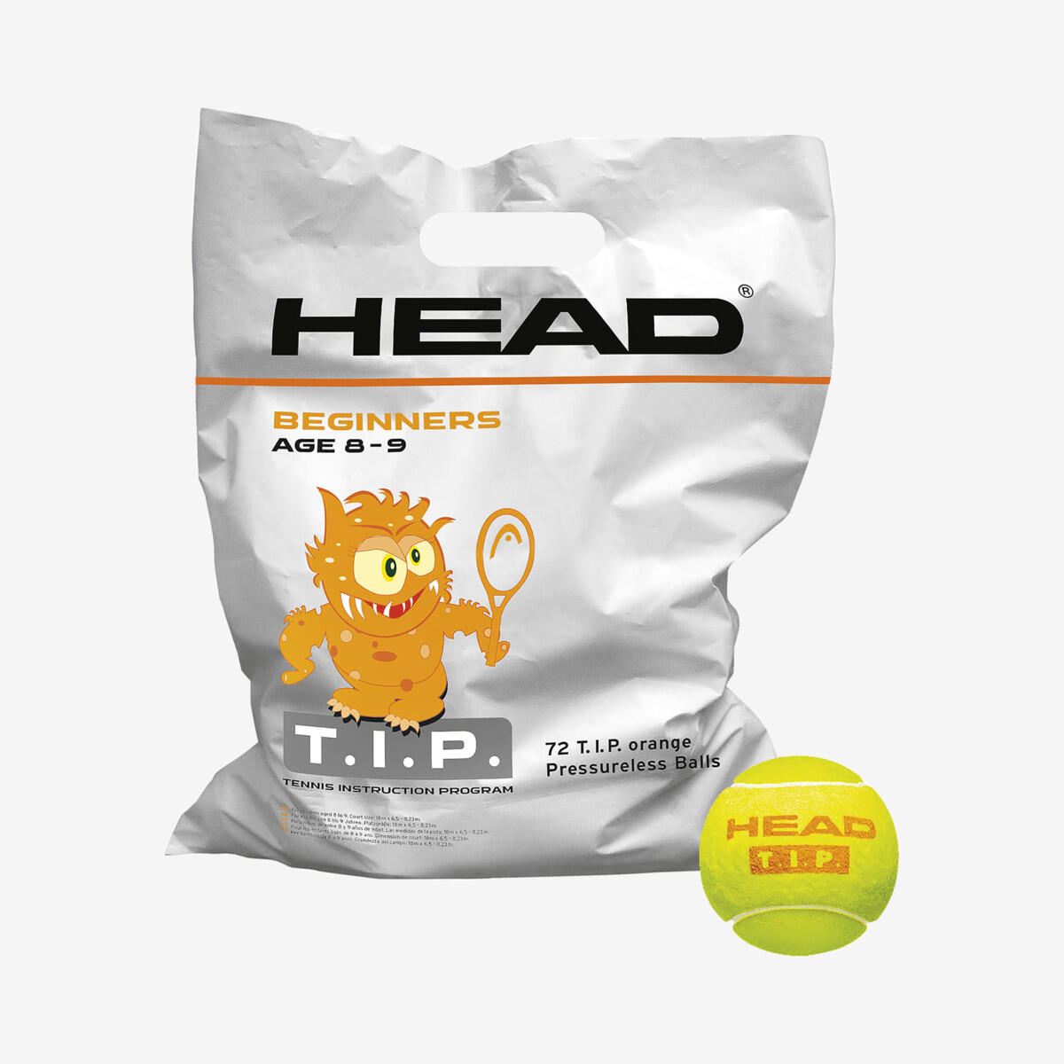 Head Piłka tenisowe worek 72B TIP ORANGE POLYBAG - 72 sztuki TPH-050 - 578270 (TPH-050 / 578270)