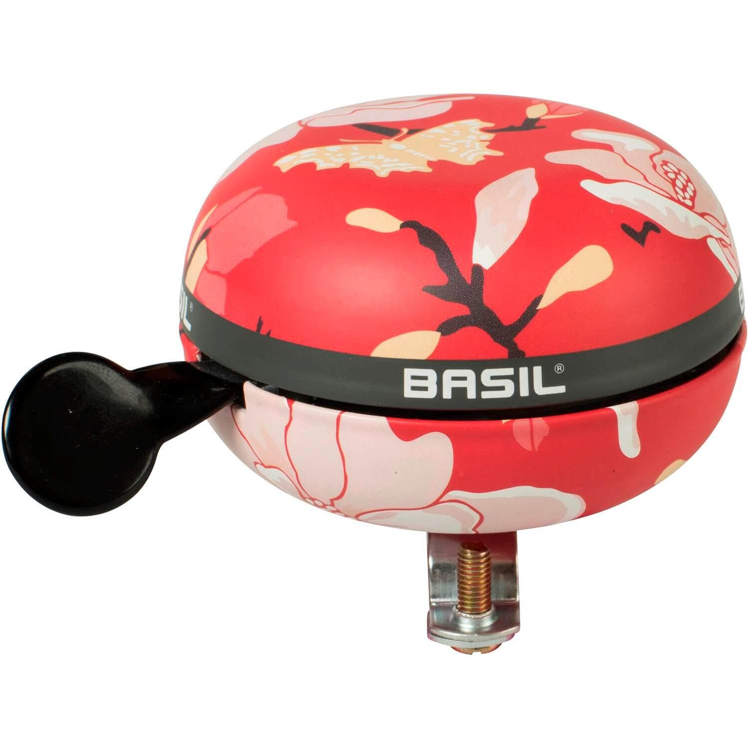 Basil Big Bell Magnolia, dzwonek do roweru, 80 MM , czerwony 50480