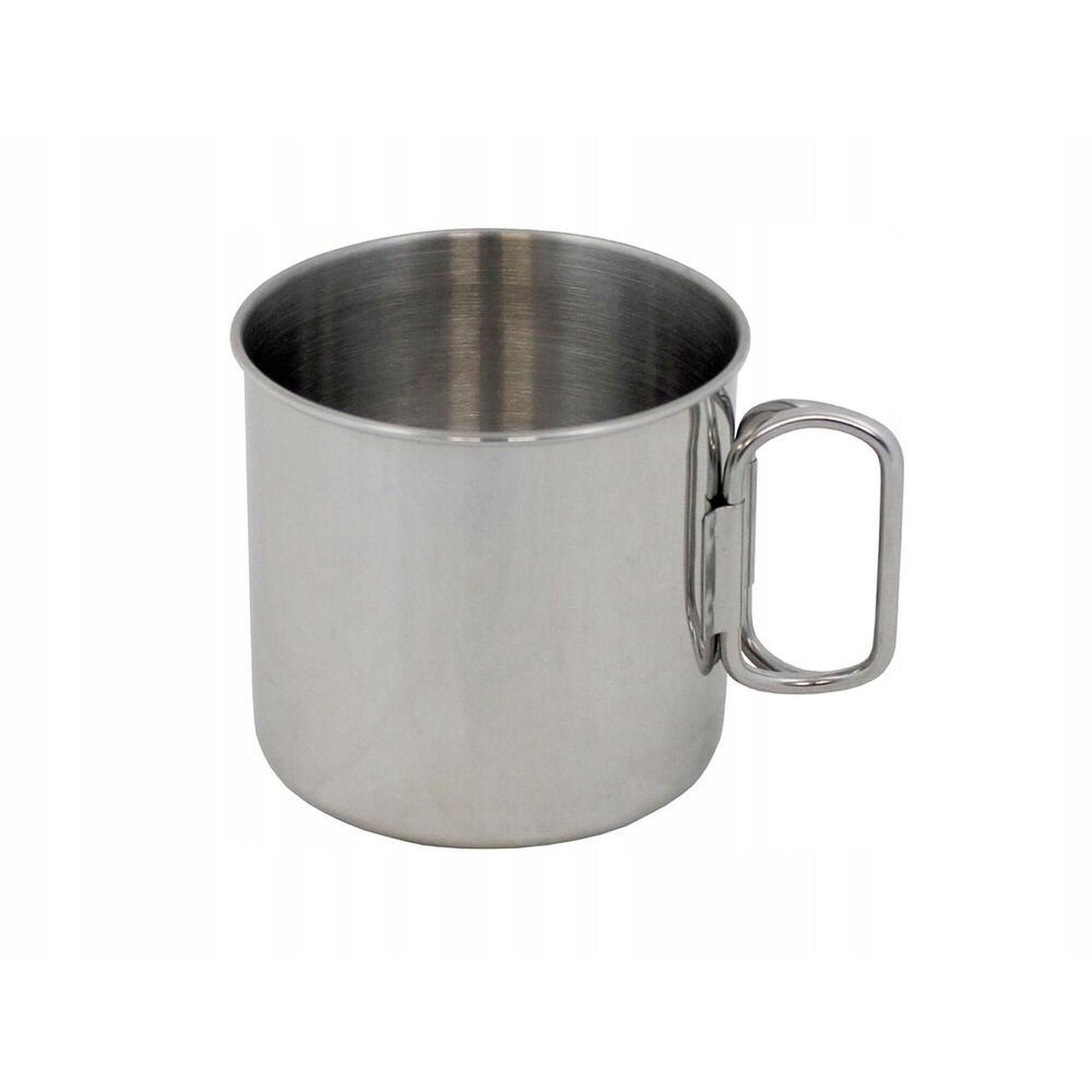 Kubek 450 ml Polerowana Stal Składane Ucho