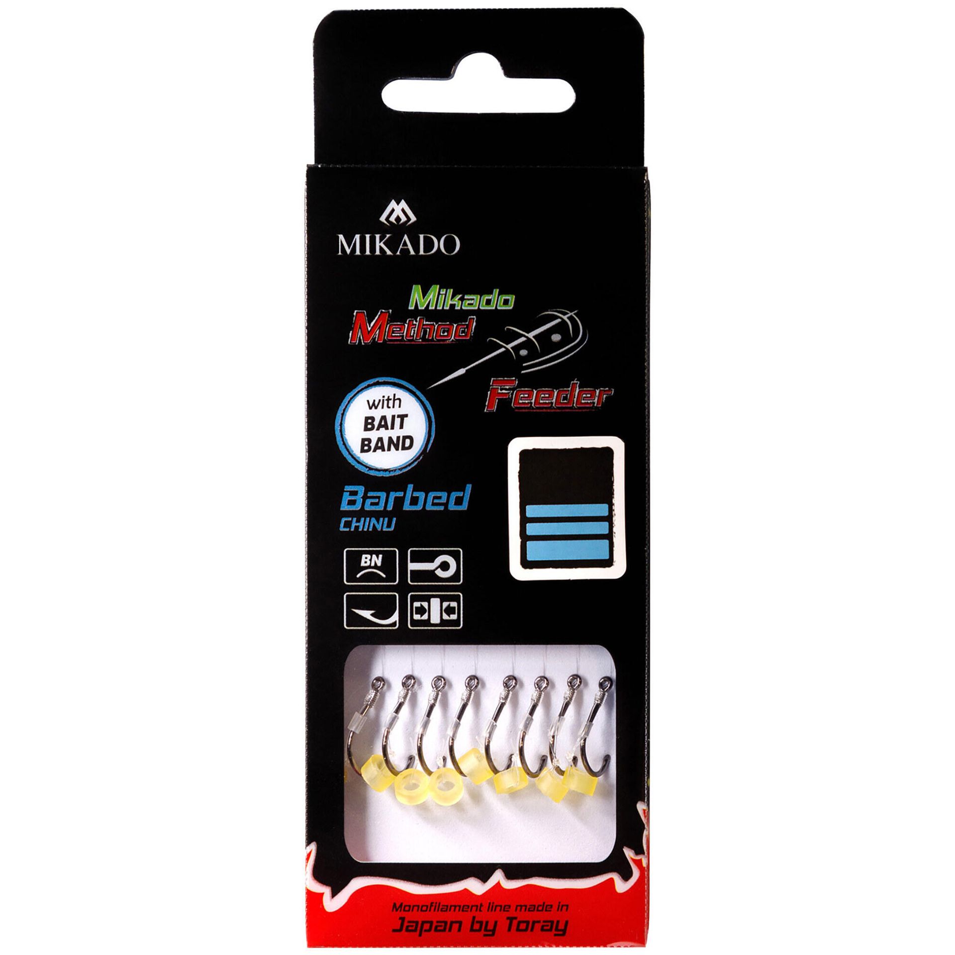 MIKADO Haczyki Method Feeder Przypony Z Gumką 12