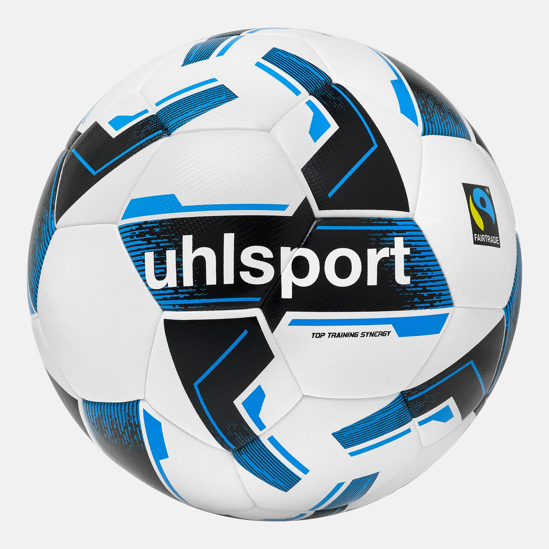 Piłka do piłki nożnej uhlsport Top Training Synergy Fairtrade white/black/blue rozmiar 4