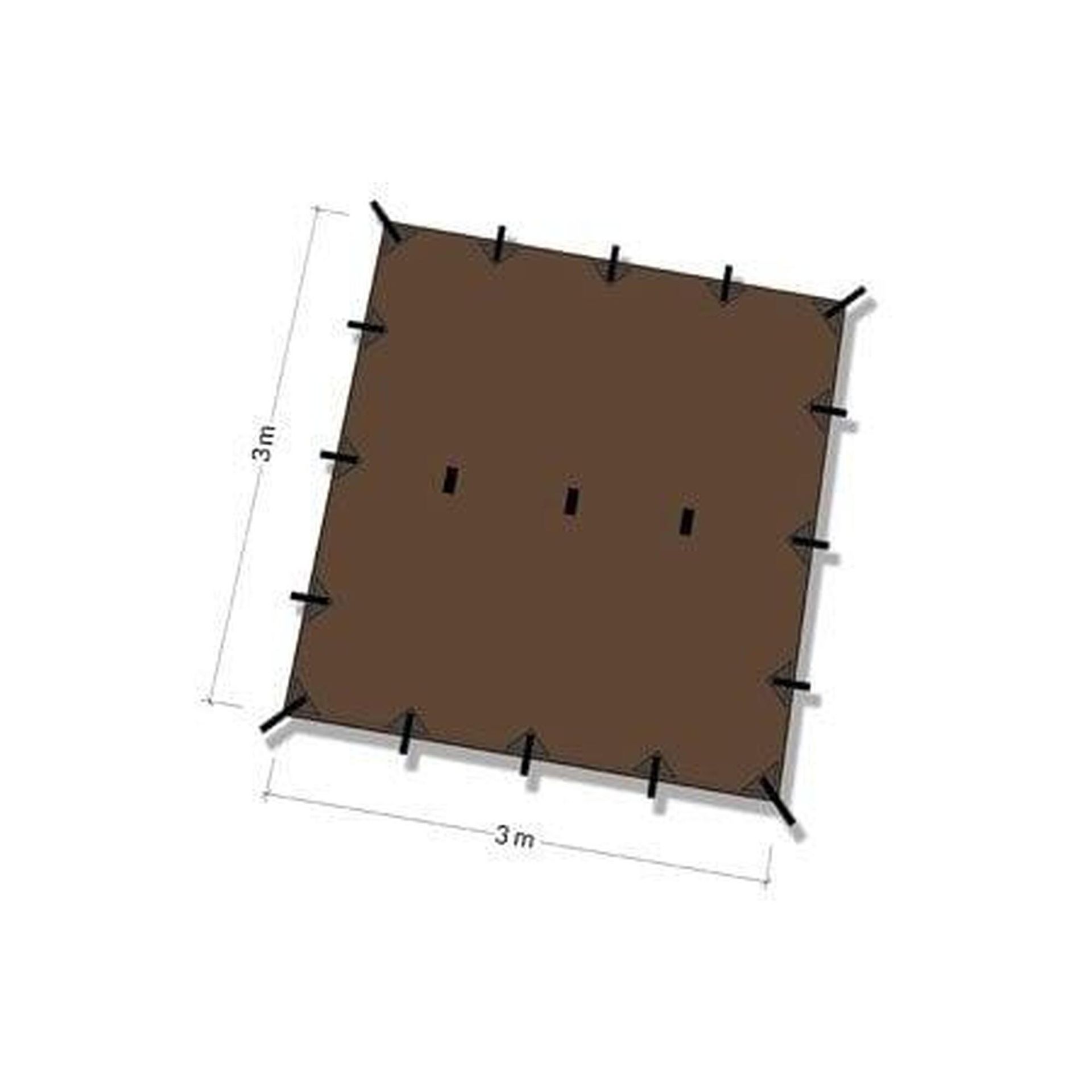 DD Hammocks DD Tarp plandeka do 3 X 3 deszczu namiot dach Coyote brązowy MA-21310