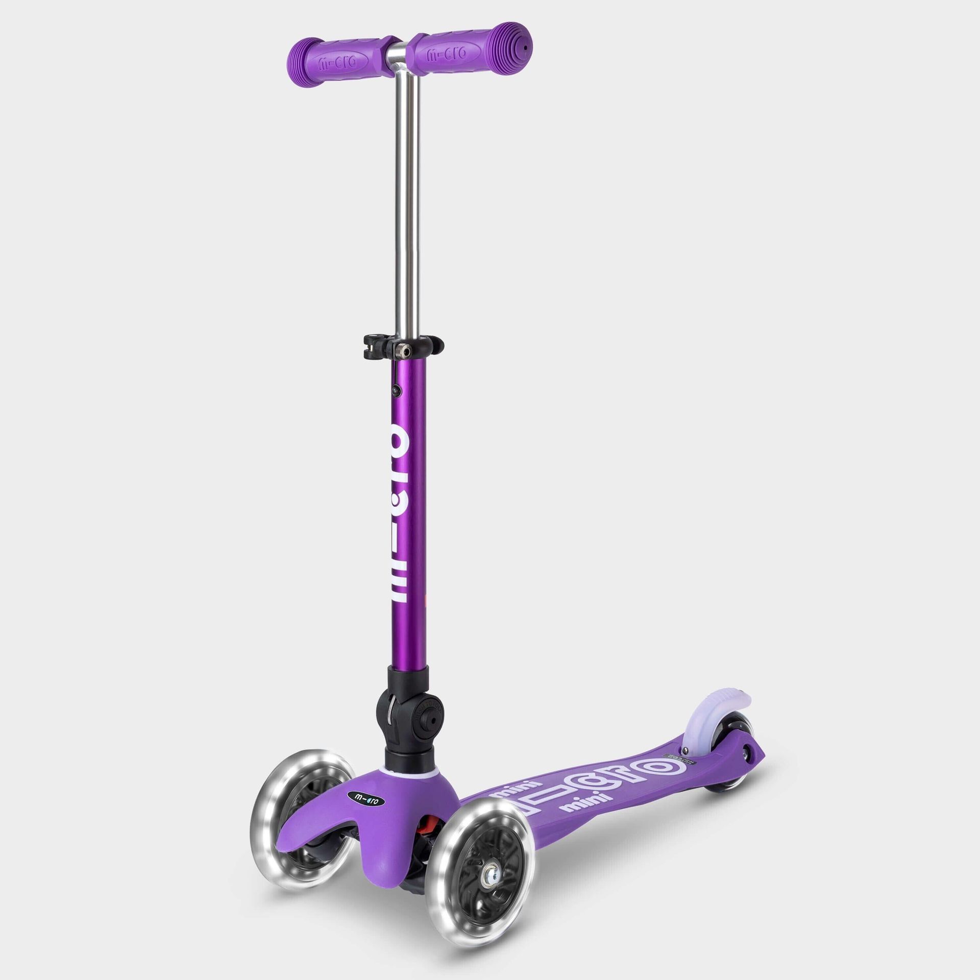 Micro hulajnoga składana Mini DELUXE LED Purple