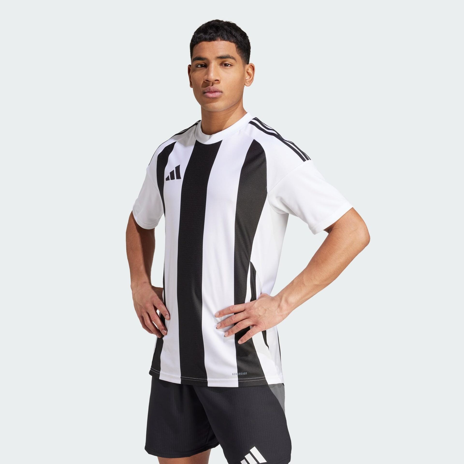 Męska Koszulka z krótkim rękawem ADIDAS STRIPED 24 JSY IW2143 – Biały