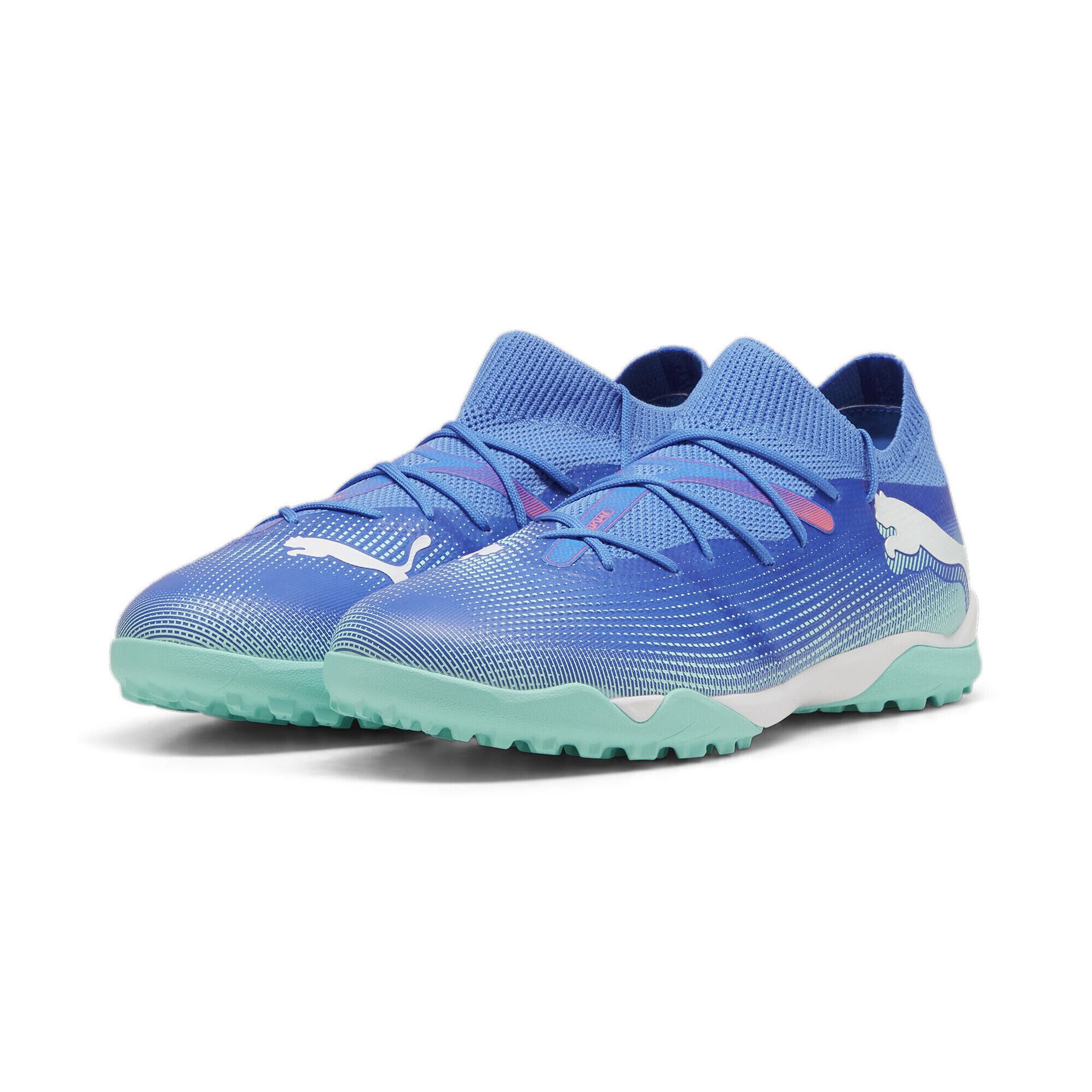 PUMA Buty piłkarskie Unisex's Future 7 Match Tt, Bluemazing PUMA biała elektryczna mięta pieprzowa, 46 EU