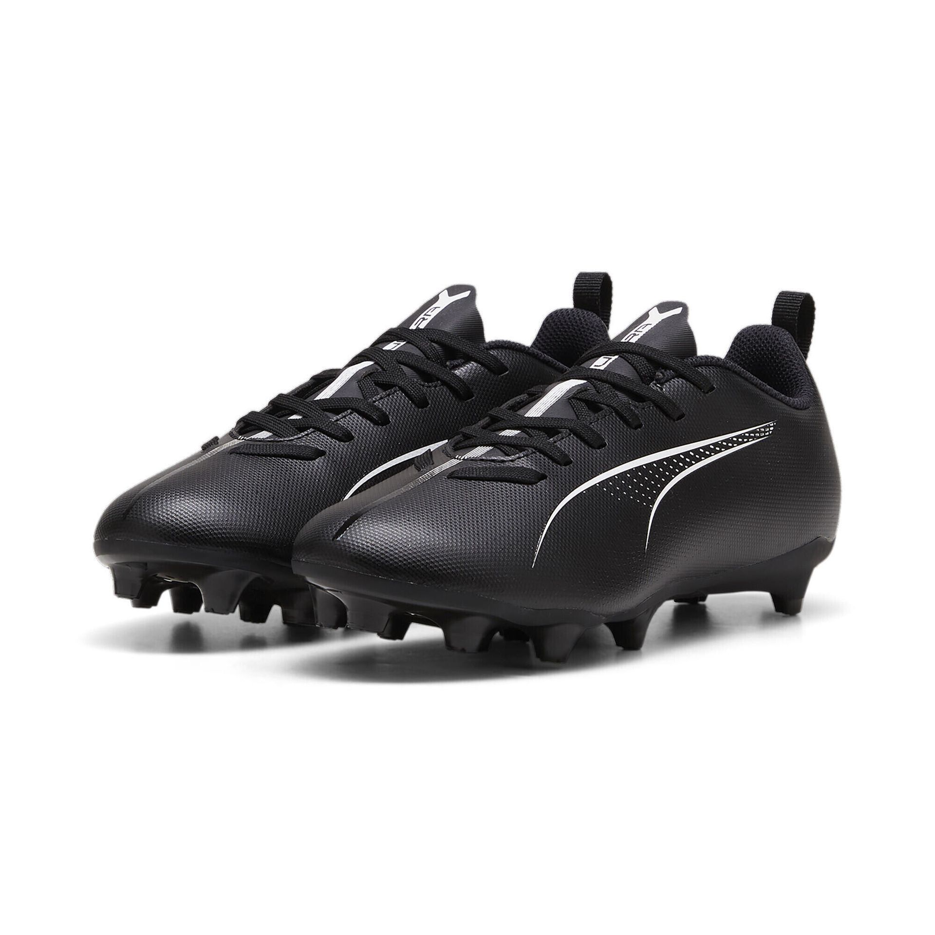 PUMA Unisex Ultra 5 Play Fg/Ag Jr buty piłkarskie dla dzieci, Czarna puma, biała puma, 34 EU