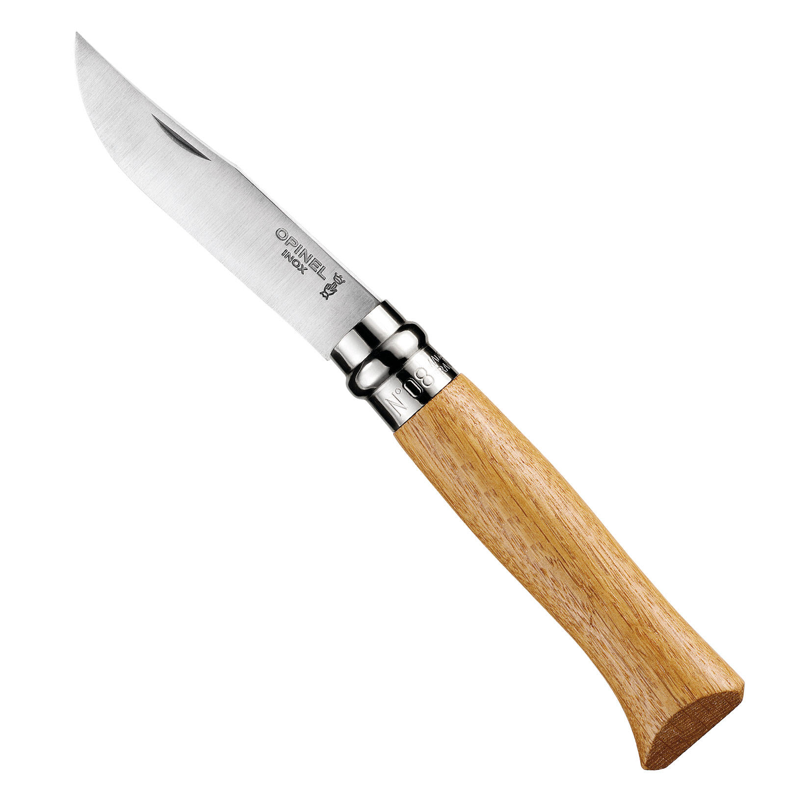 Opinel N 08 Stainless Steel Oak Wood Handle nóż, beżowy, One Size 002021