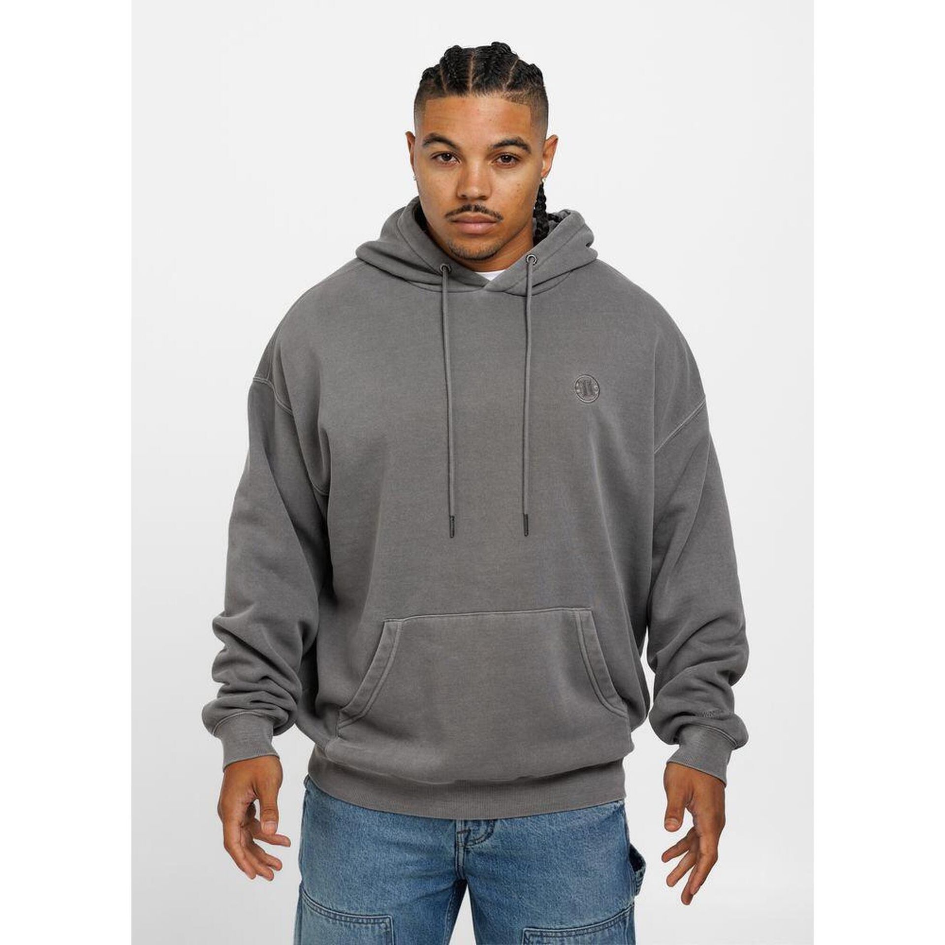 Bluza z kapturem Pit Bull Washed Lancaster '24 - Szara XL