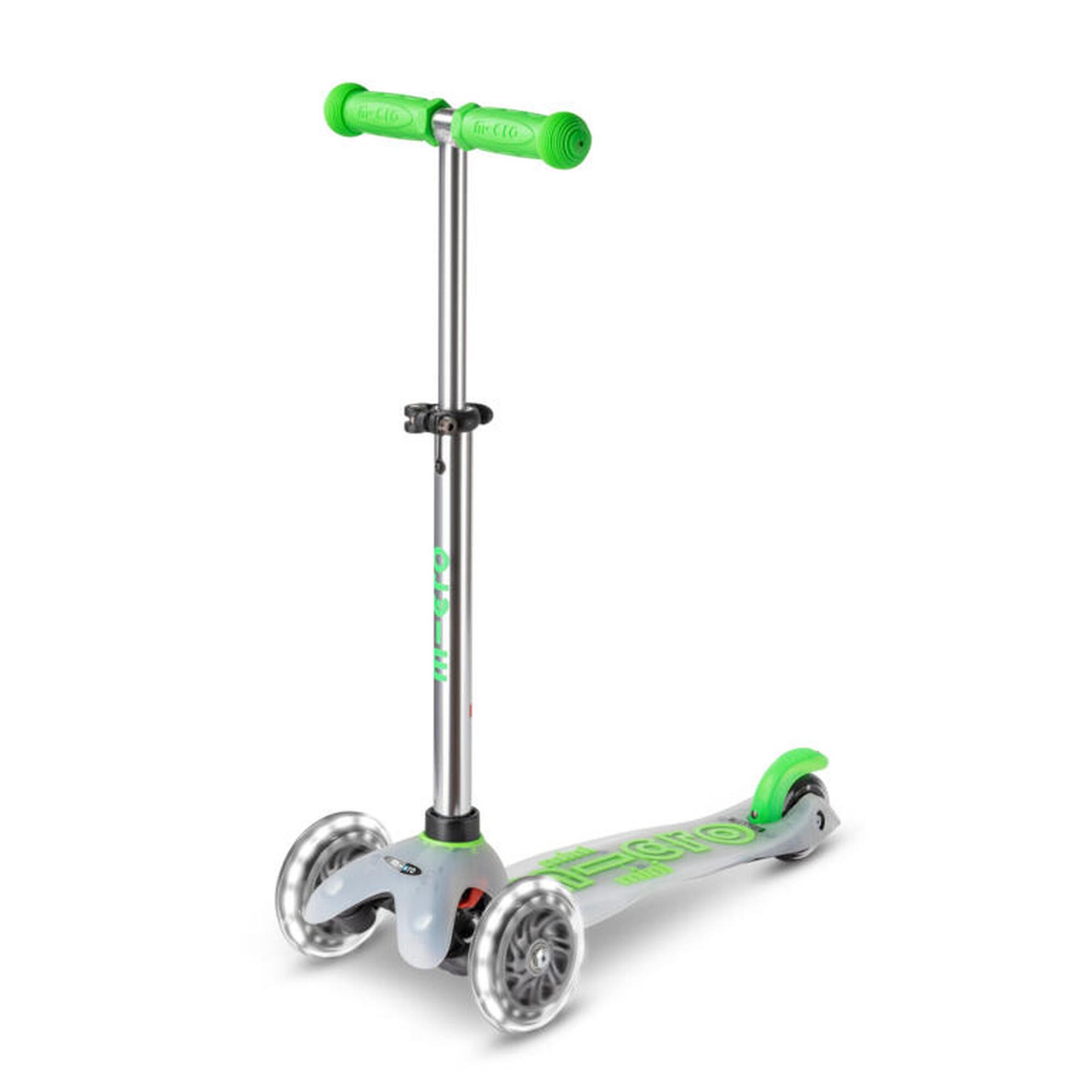 Hulajnoga trójkołowa dziecięca Micro Mini Micro Deluxe FLUX LED neon yellow