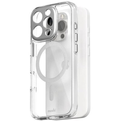 Moshi iGlaze MagSafe - Etui iPhone 16 Pro (Luna Silver)