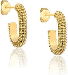 Kolczyki srebrne pozłacane LOOP