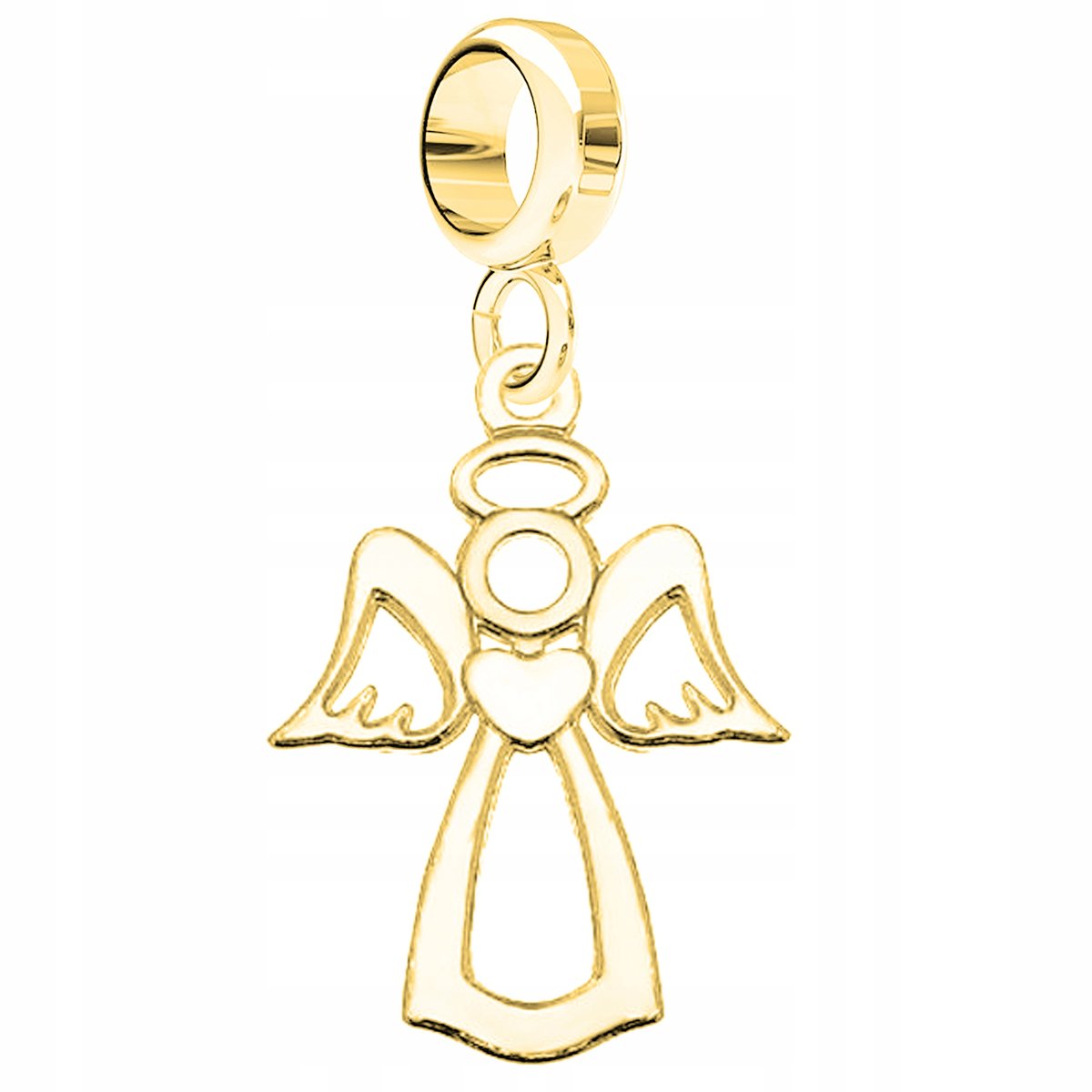 Charms złoty Aniołek srebro 925