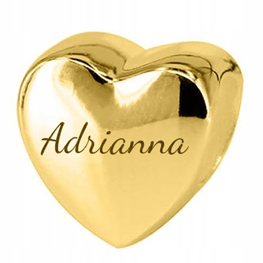 Charms złoty Adrianna srebro 925 + GRAWER