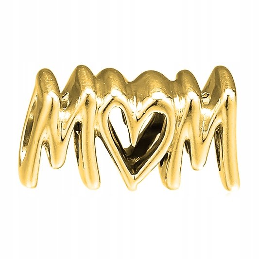 Charms złoty Mom Mama Mother srebro 925