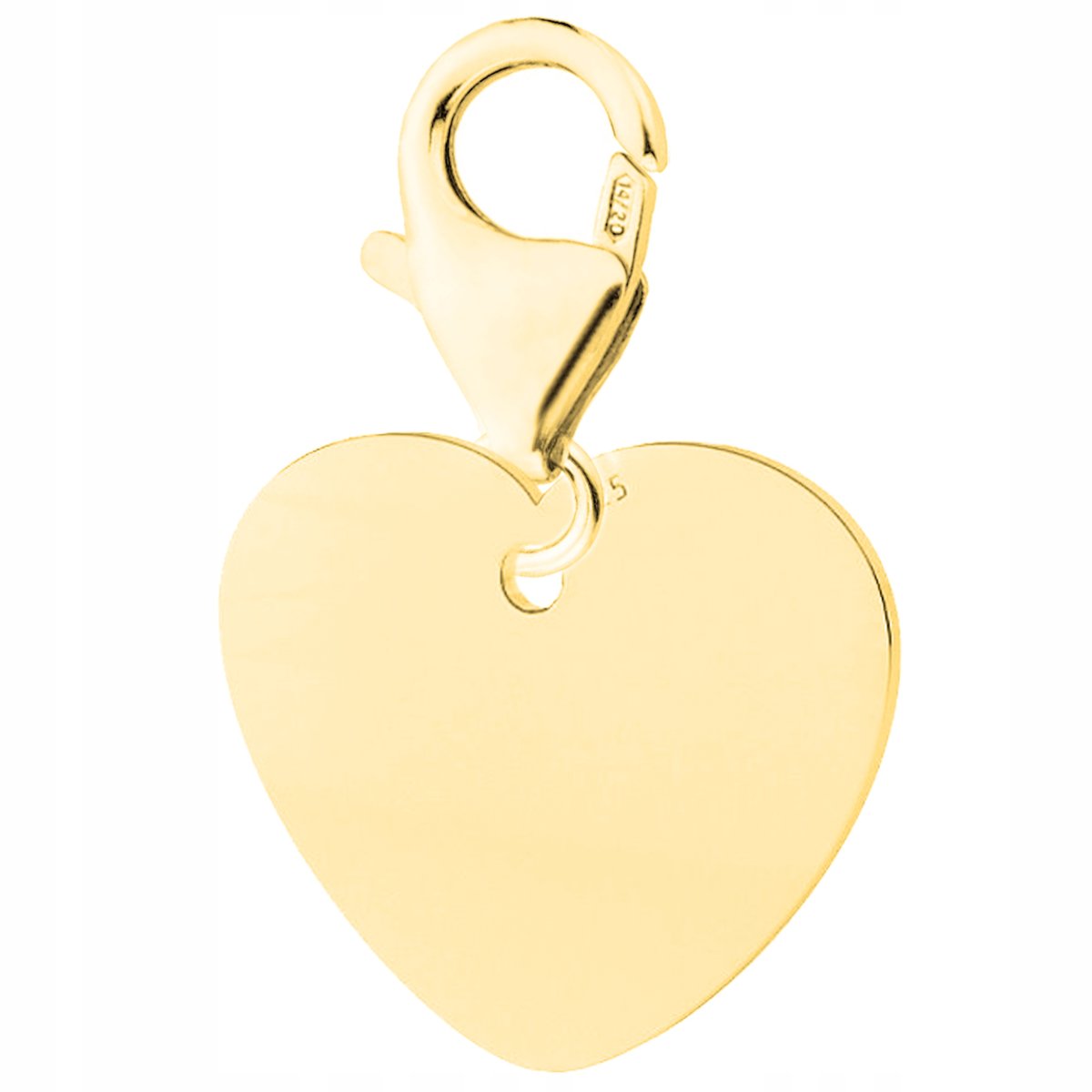 Zawieszka złota wisząca Blaszka Serce srebro 925