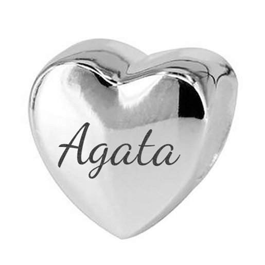 Charms srebrny Agata srebro 925 + GRAWER
