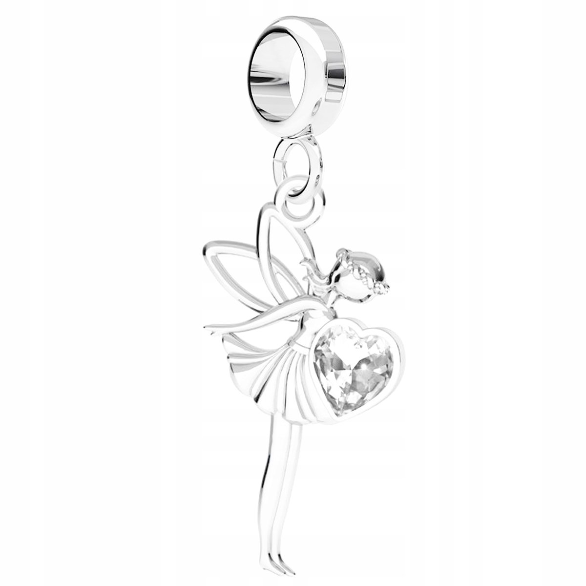Charms wiszący Wróżka Swarovski srebro 925