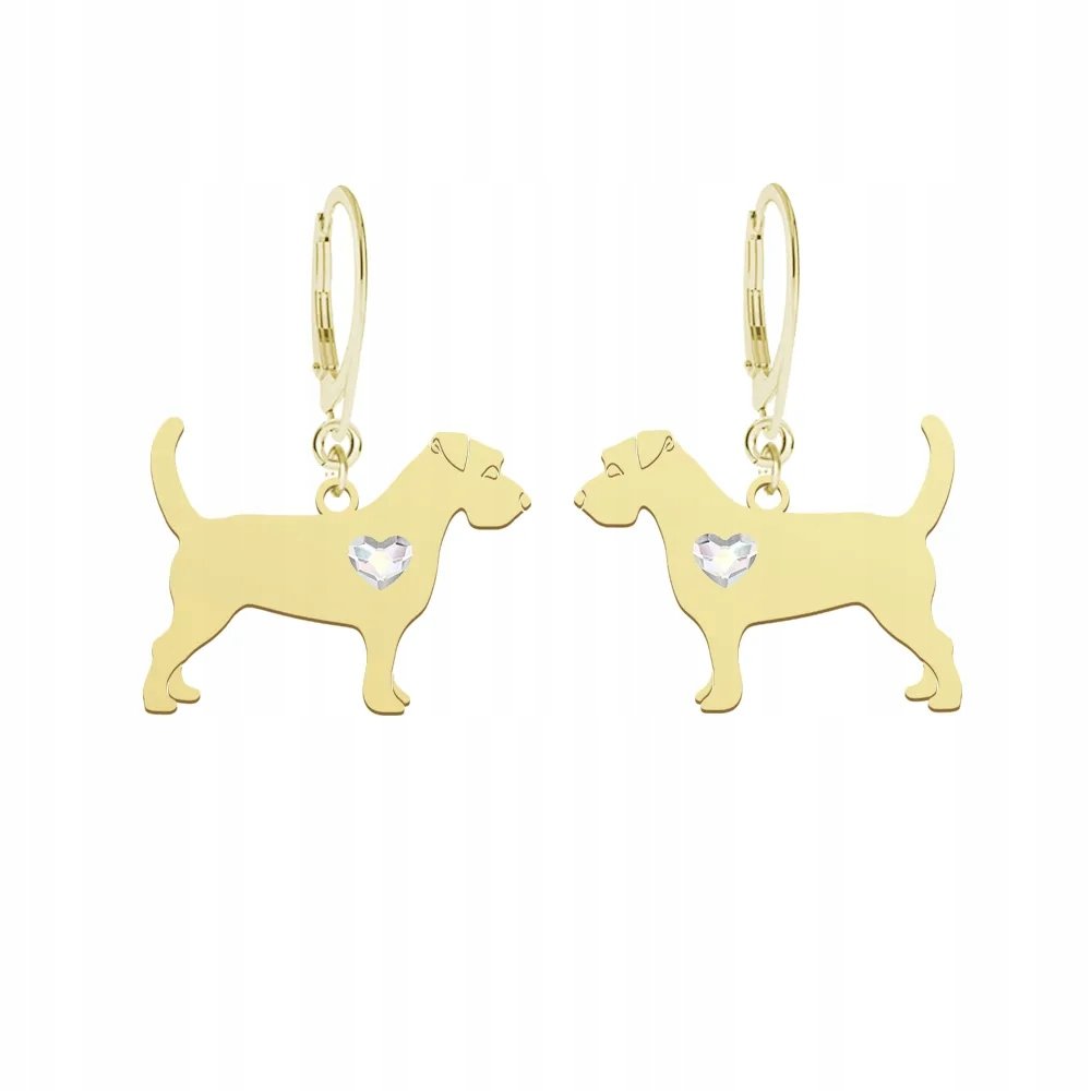 Kolczyki Złote z psem Jack Russell Terrier Szorstkowłosy 925 Kobieta GRAWER
