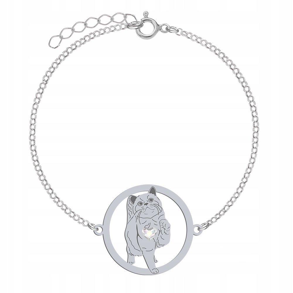Bransoletka Srebrna British Shorthair Cat 925 Biżuteria Prezent GRAWER