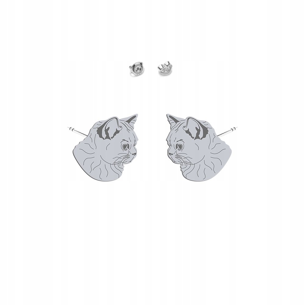 Kolczyki Srebrne Kot Brytyjski Krótkowłosy 925 Biżuteria Kobieta DEDYKACJA