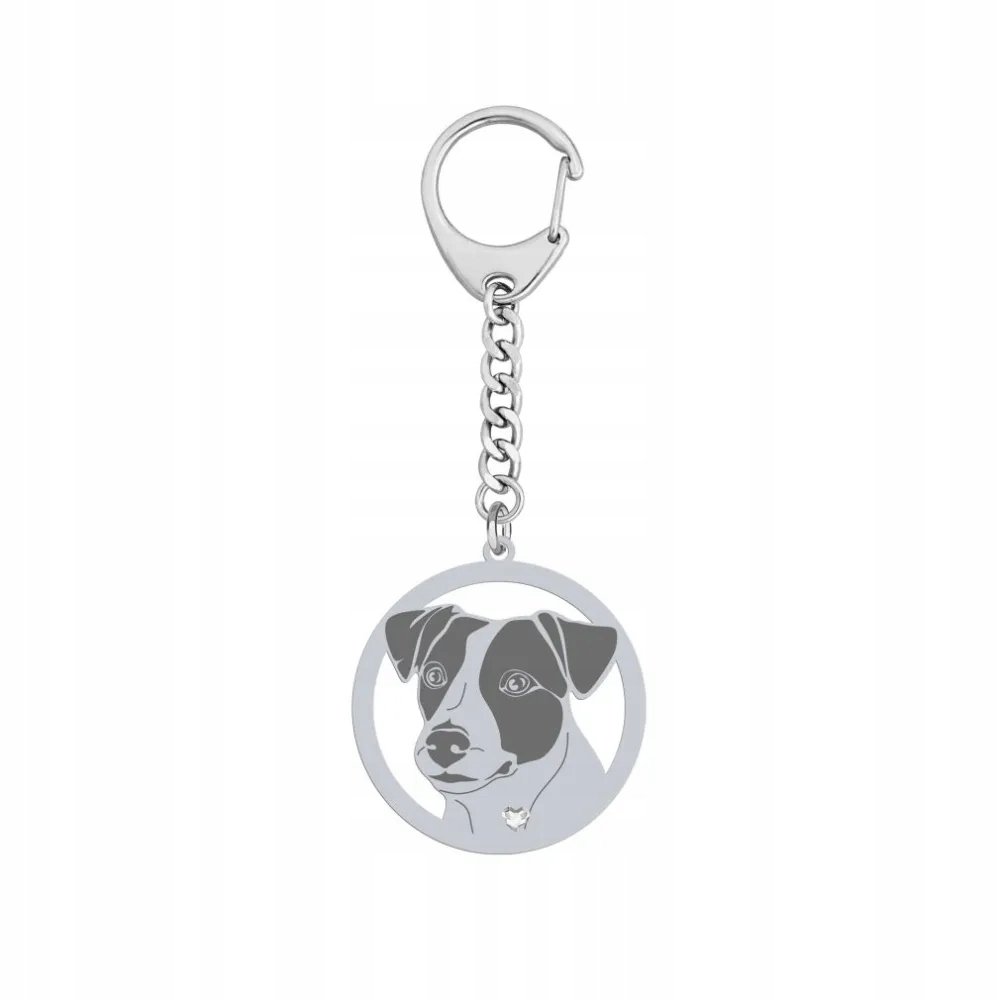 Brelok Srebrny z psem Jack Russell Terrier Krótkowłosy 925 Prezent GRAWER