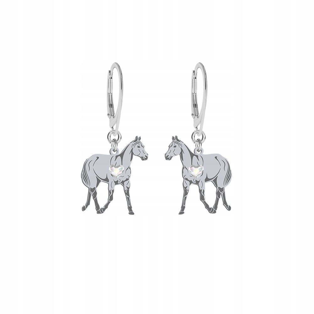 Kolczyki Srebrne Koń Pełnej Krwi Angielskiej 925 Prezent Biżuteria GRAWER