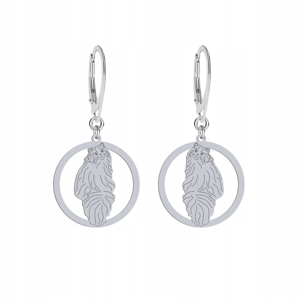 Kolczyki Srebrne Kot Szkocki Straight 925 Biżuteria Kobieta Prezent GRAWER