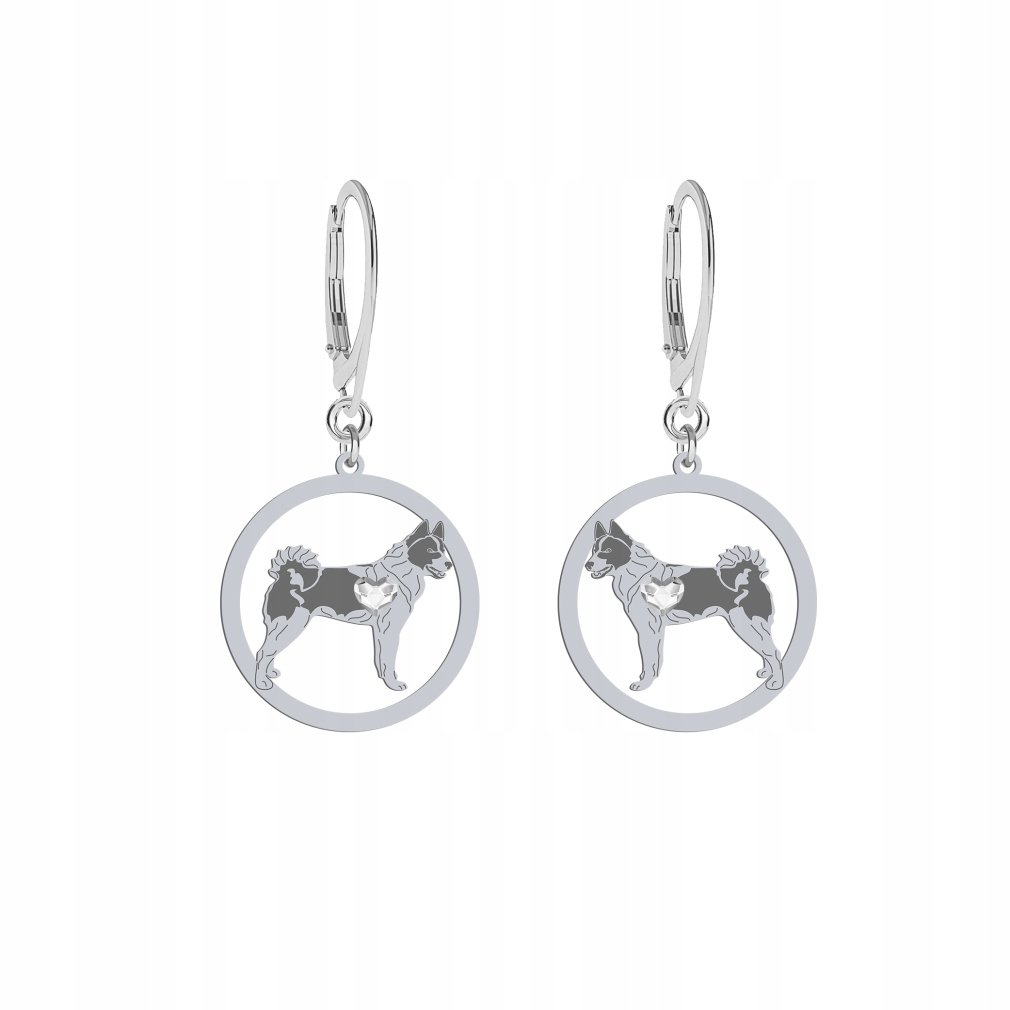 Kolczyki Srebrne z Łajka Rosyjsko - Europejska 925 Kobieta Prezent GRAWER