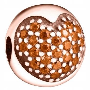Charms Serducho Serce różowe złoto 925